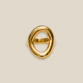 Anillo Nara de acero inoxidable bañado en oro de 18K