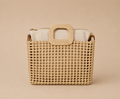 Bolso Cesta Altea de rafia natural con correa extraíble 