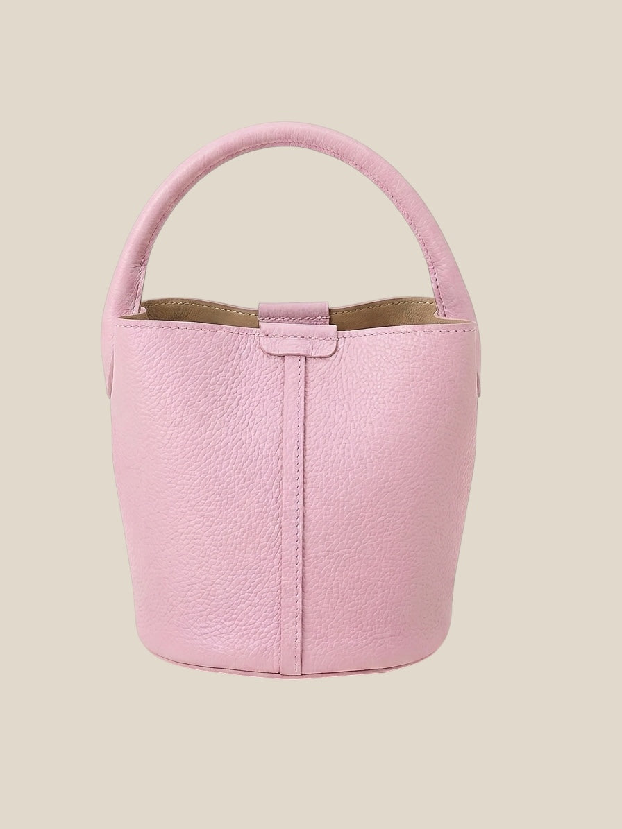 Bolso bombonera Valeria en rosa pastel