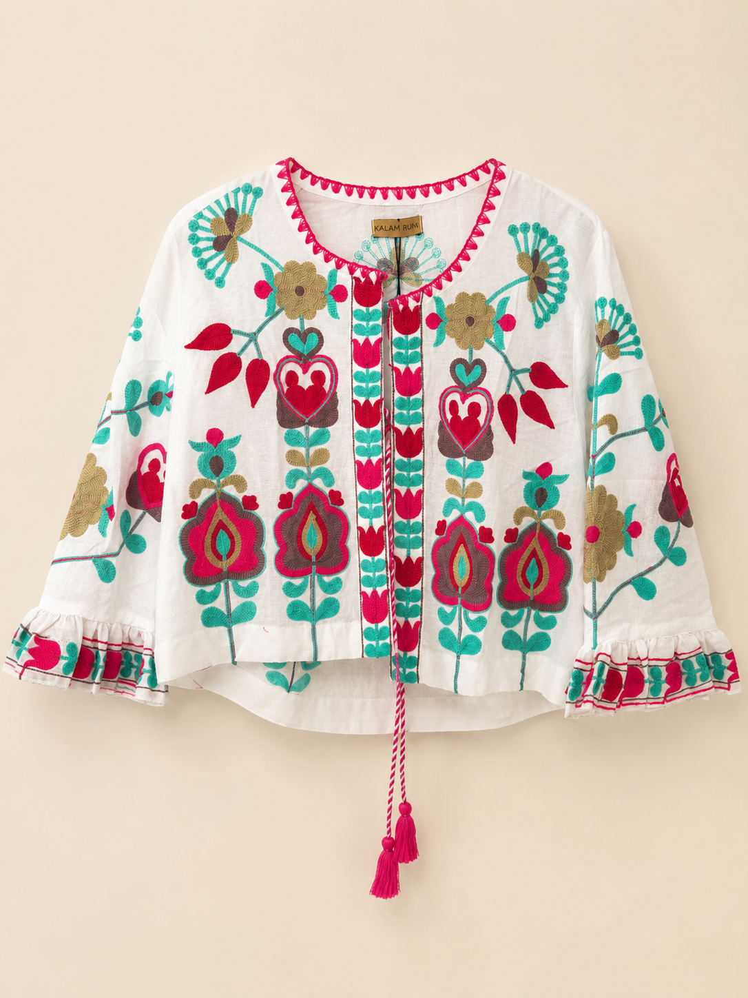 Chaqueta 100% algodón  procedente de la india con bordados