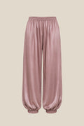 Pantalon satinado Esenzia Rosa Empolvado