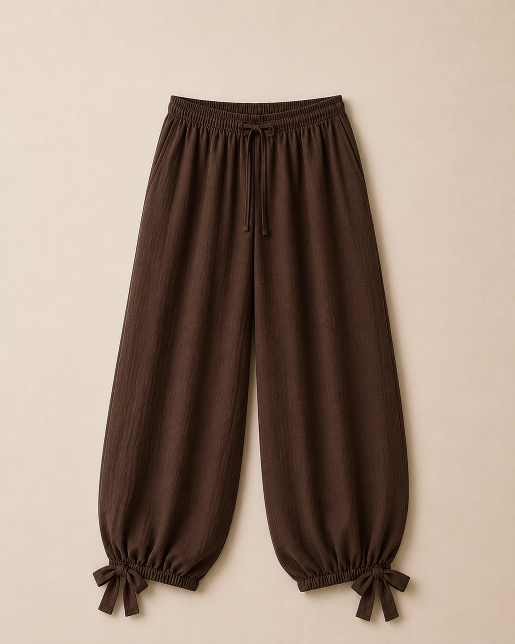 Pantalón bombacho 100% lino lazadas