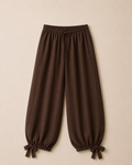 Pantalón bombacho 100% lino lazadas