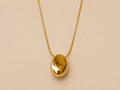 Collar Aura de acero inoxidable bañado en oro de 18k resistente al agua y no se oxida