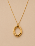 Collar Nara de acero inoxidable bañado en oro 18K