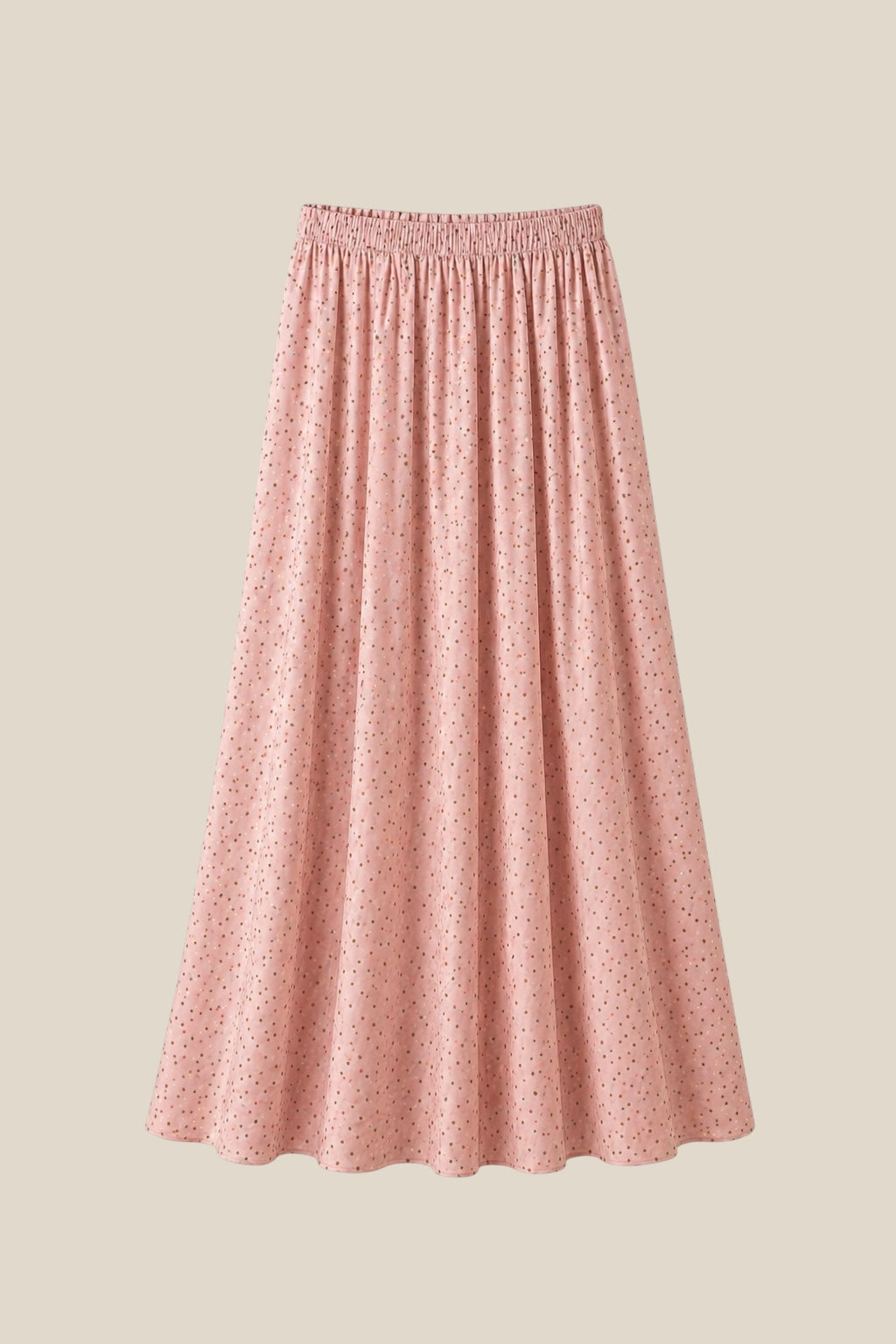 Falda Alma de lunares en color rosa, vista completa del diseño