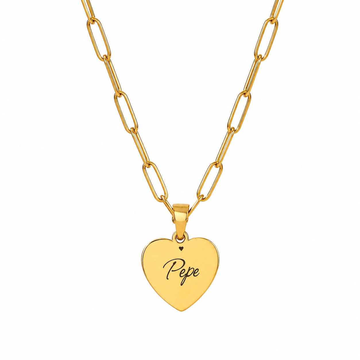 Gargantilla de eslabones personalizada en plata, con grabado personalizado