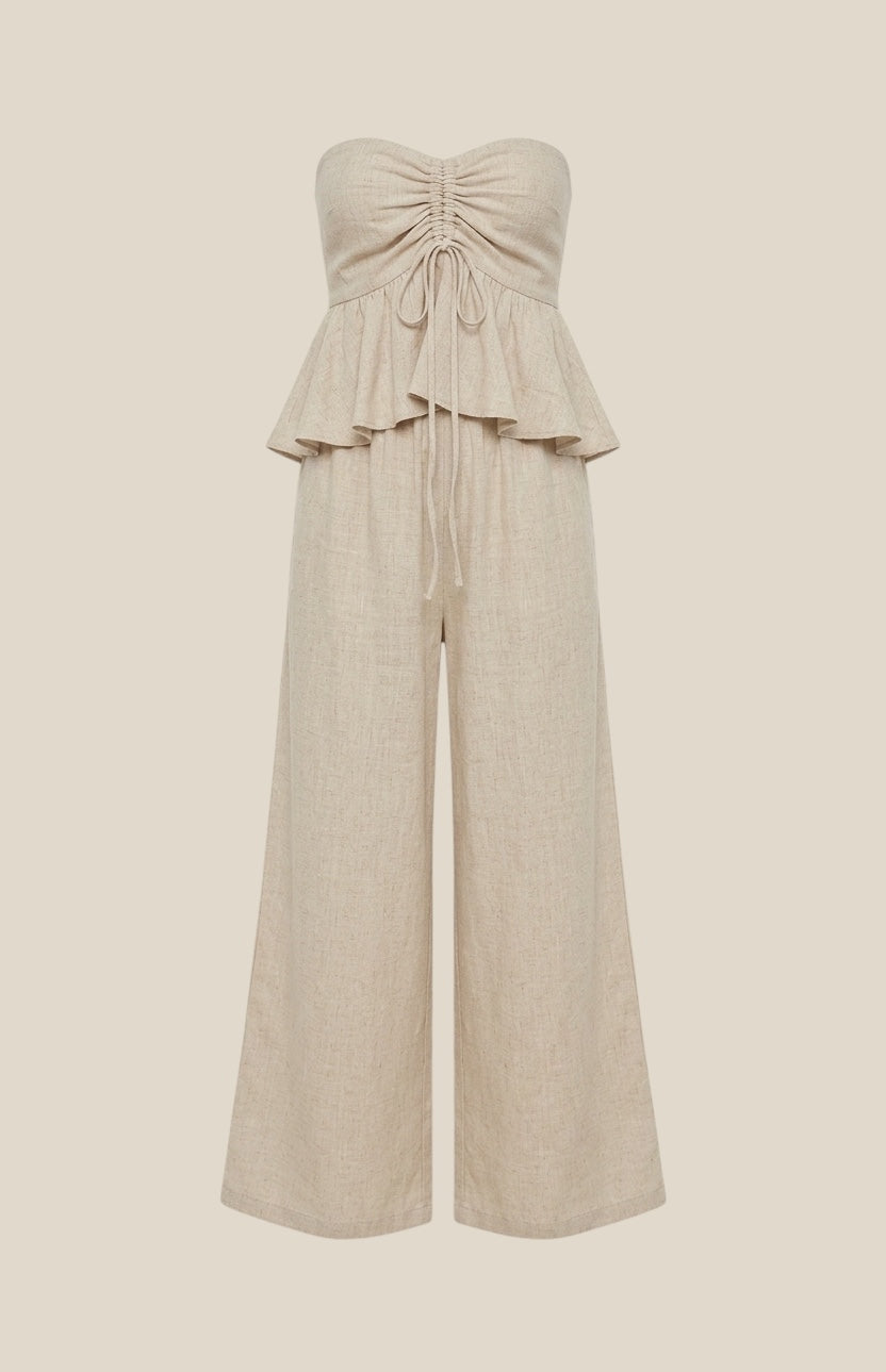 Mono Bahía color beige, vista frontal completa del diseño
