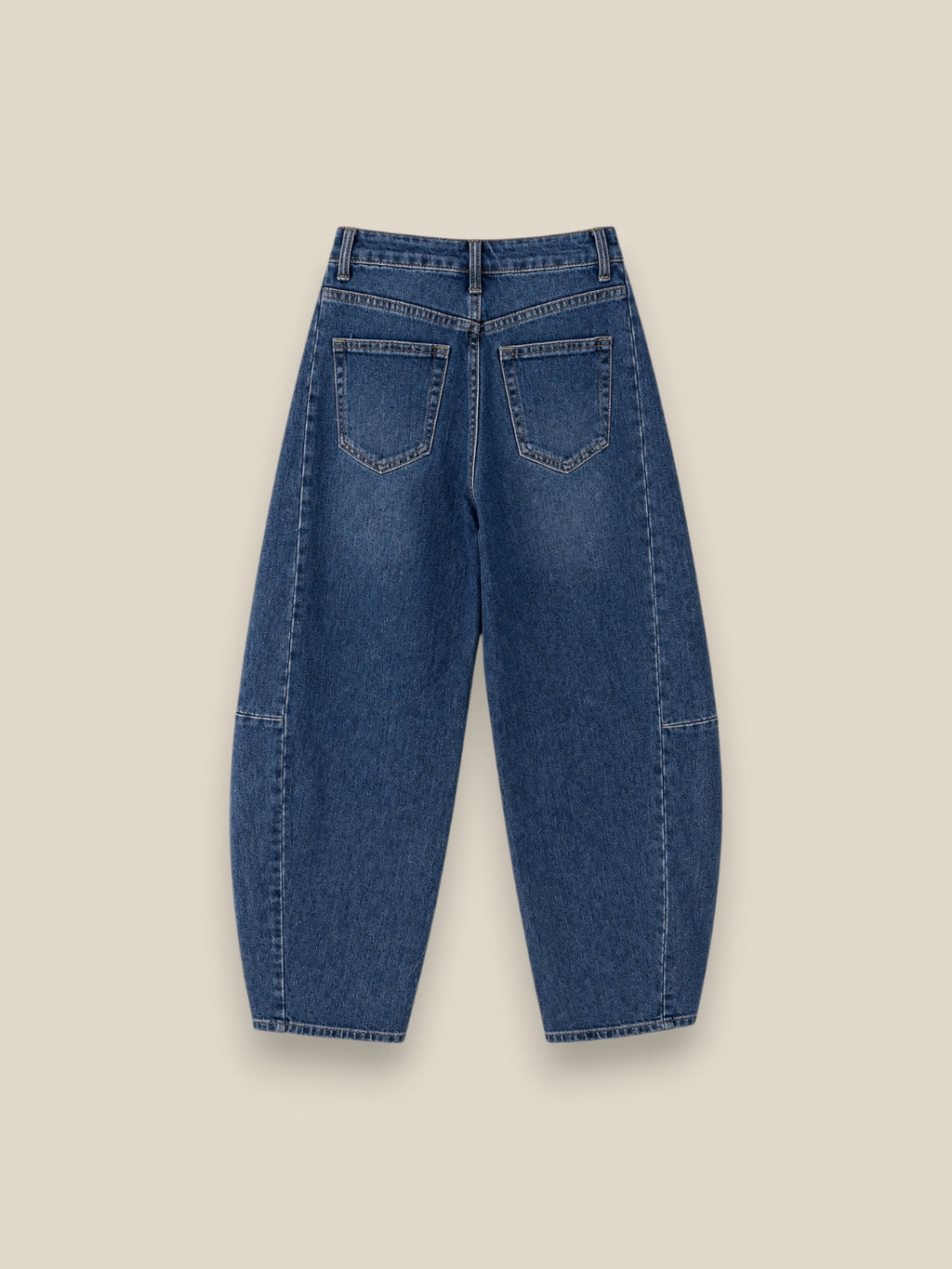 Pantalón Jeans Barrel Elástico con cintura en V - vista trasera