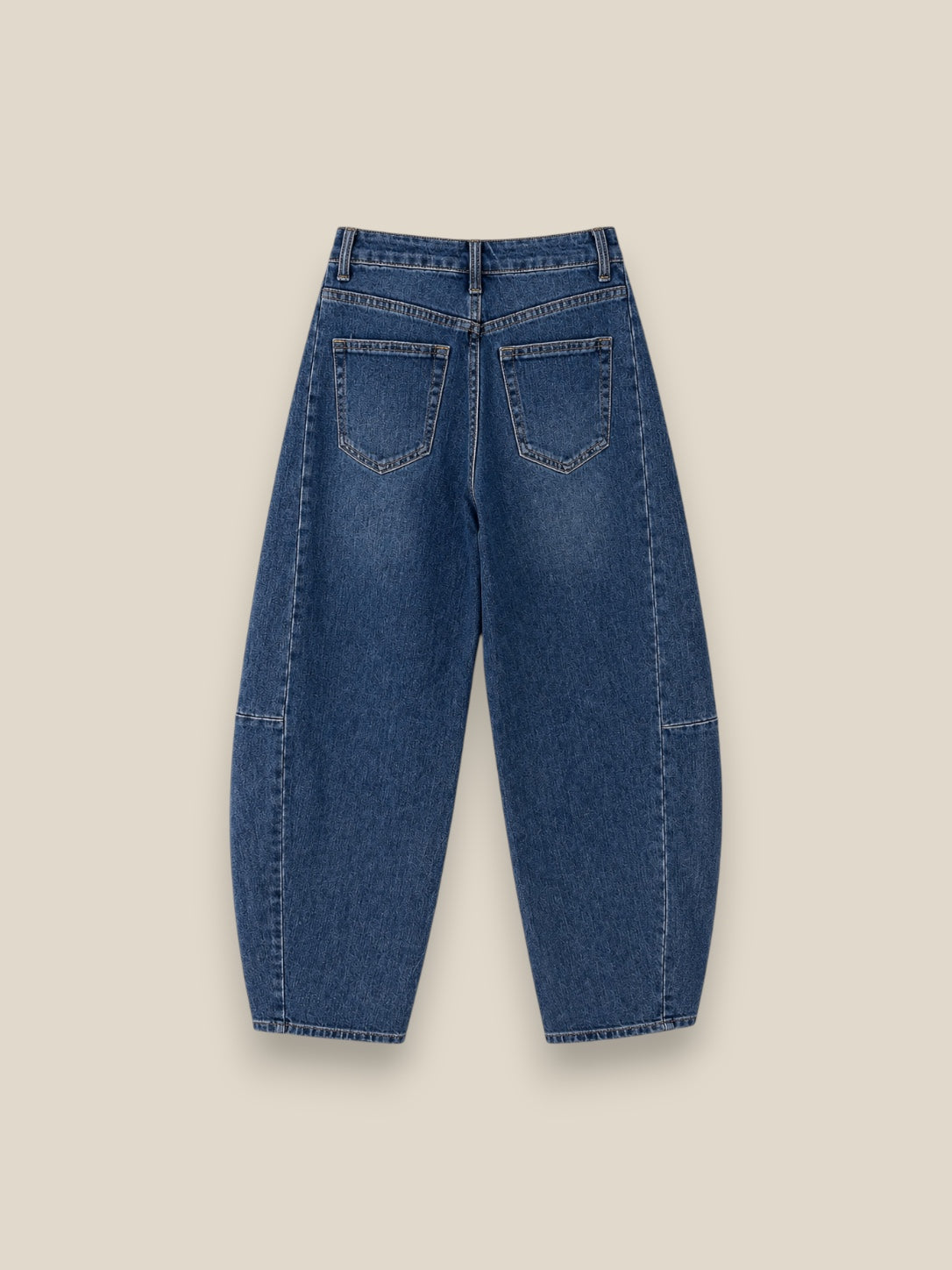 Pantalón Jeans Barrel Elástico con cintura en V - vista trasera