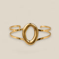 Pulsera Nara de acero inoxidable bañada en oro de 18K