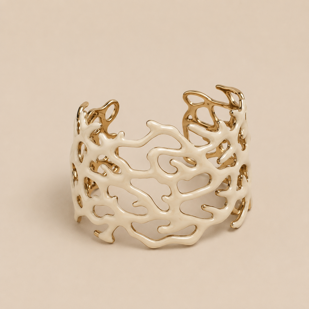 Pulsera con diseño de coral de acero inoxidable