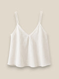 Top lino 100% blanco con tirantes ajustables