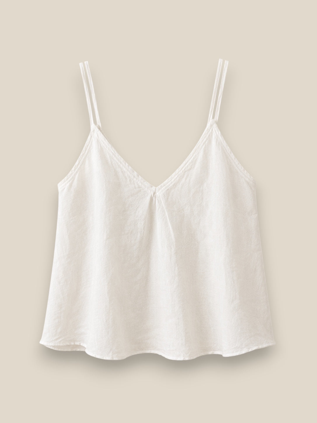 Top lino 100% blanco con tirantes ajustables