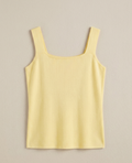 Top punto fino Quiérete en color liso, tirantes anchos y escote recto, talla única