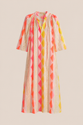 Vestido kalami 100% algodón procedente de la india elaborado artesanalmente