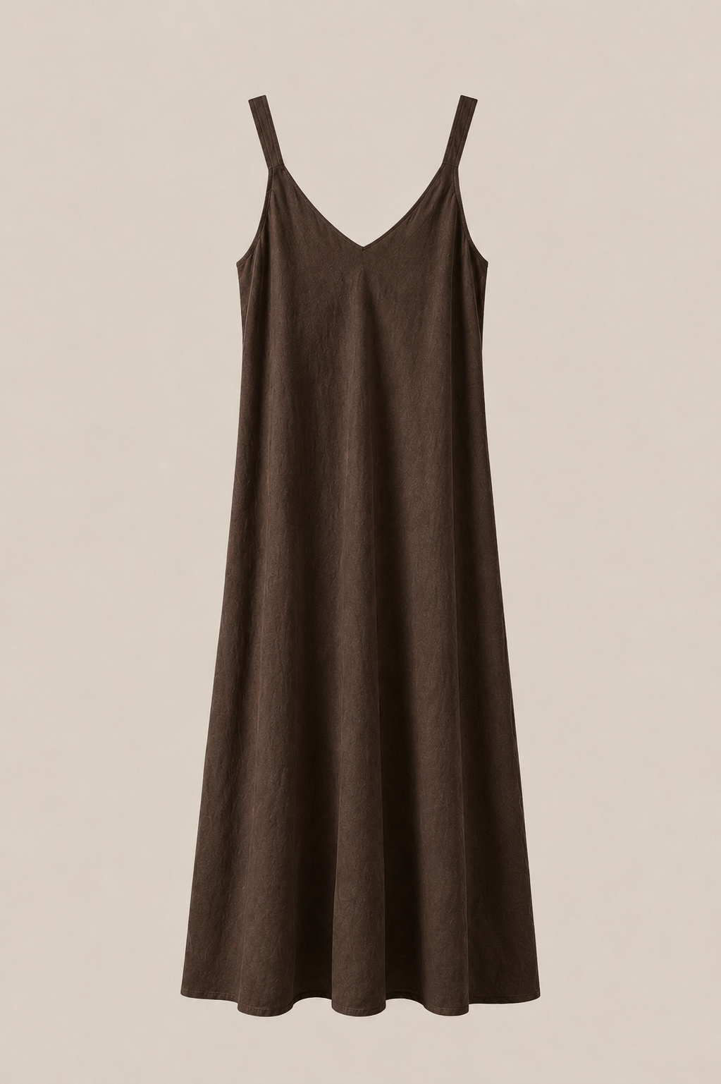 Vestido lino 100% Brisa chocolate - vista completa