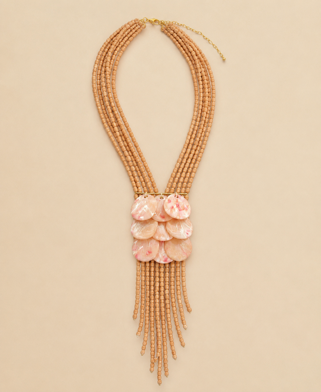 collar Cuentas de efecto carey en dos tonos