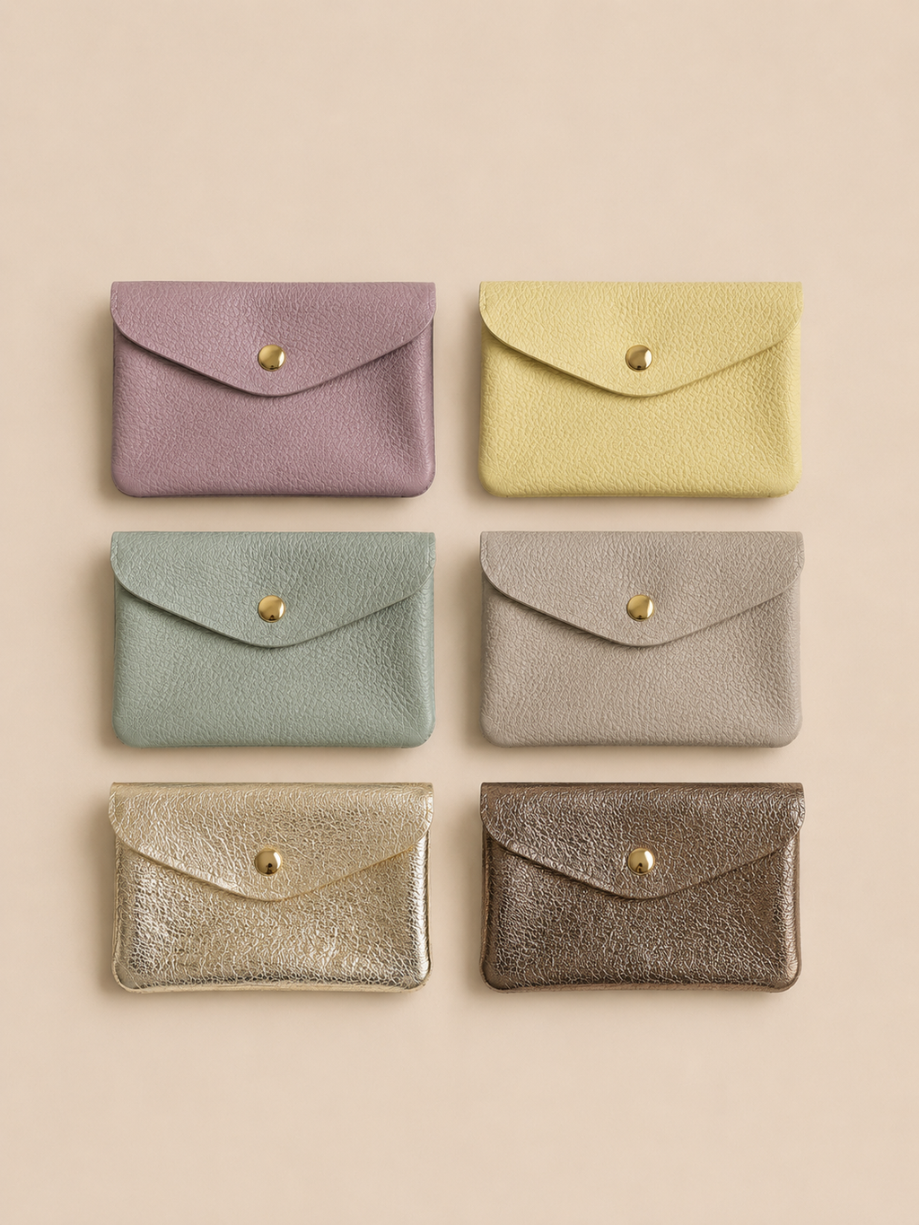 Cartera monedero 100% piel genuina en varios tonos 